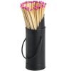Black Matchstick Holder With 60 Matches