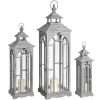 17461.jpg Set of Three Wooden Lanterns With Archway Design