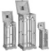 17461-b.jpg Set of Three Wooden Lanterns With Archway Design