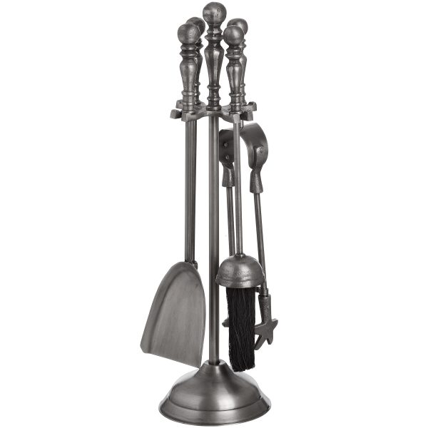 Traditional Companion Set in Antique Pewter