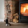 Traditional Companion Set in Antique Pewter