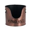Copper Finish Logs and Kindling Buckets and Matchstick Holder