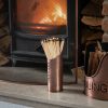 Copper Finish Logs and Kindling Buckets and Matchstick Holder
