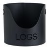 Black Finish Logs and Kindling Buckets and Matchstick Holder