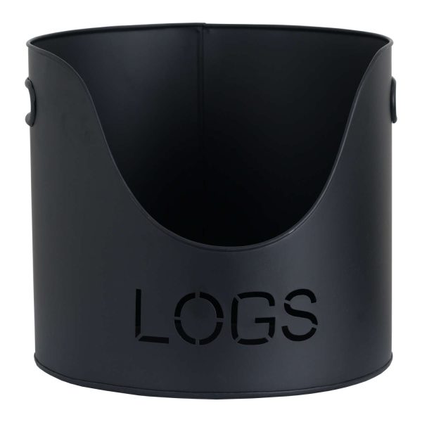 Black Finish Logs and Kindling Buckets and Matchstick Holder