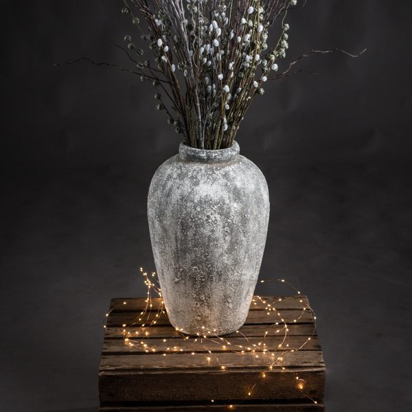 19418-c.jpg Aged Stone Tall Ceramic Vase