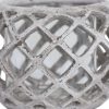 19430-a.jpg Large Round Ceramic Lattice Hurricane Lantern