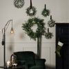 Green Frosted Large Eucalyptus Candle Wreath