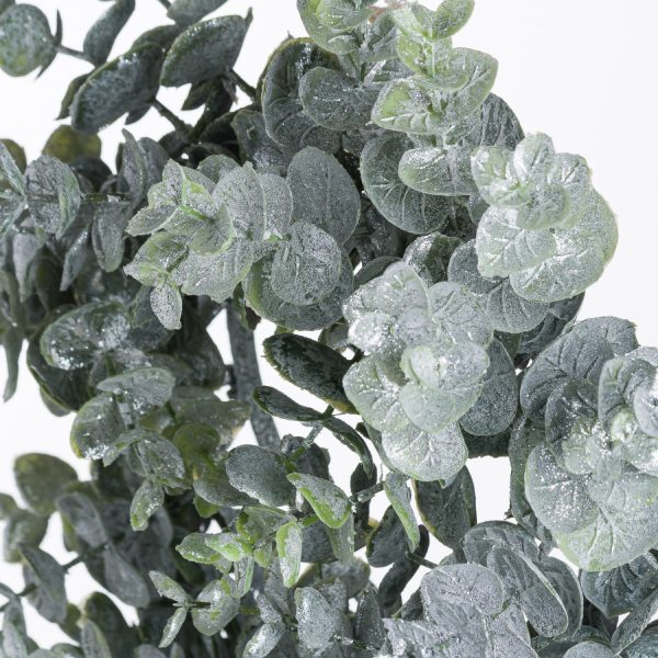 Green Frosted Small Eucalyptus Candle Wreath