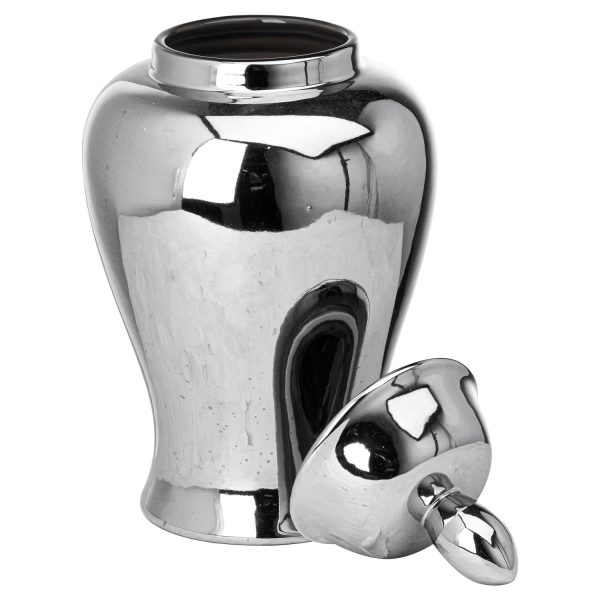 Large Chrome Ginger Jar
