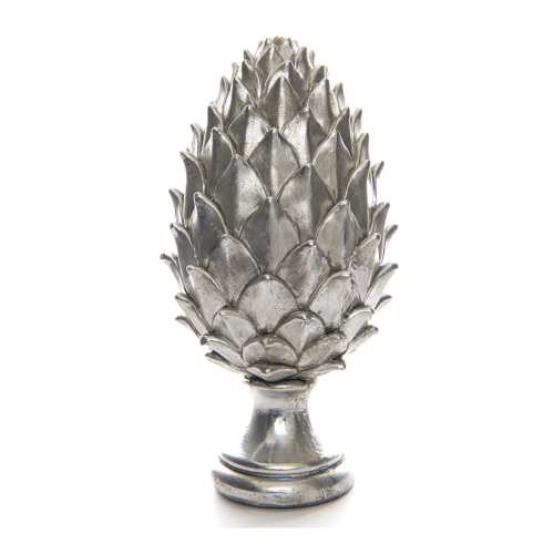 Tall Silver Pinecone Finial