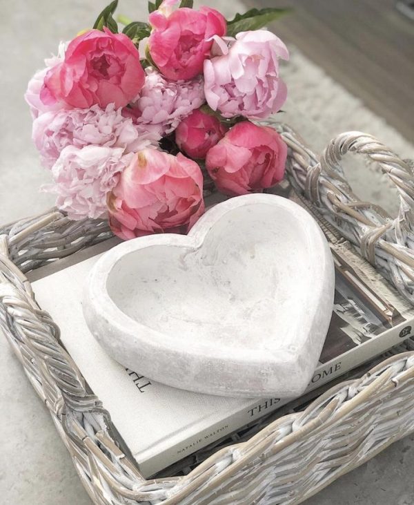 Deep Stone Heart Dish