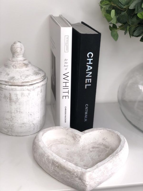 Large Antique White Cannister