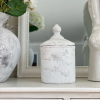 Large Antique White Cannister