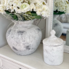 Large Antique White Cannister
