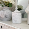 Large Antique White Cannister