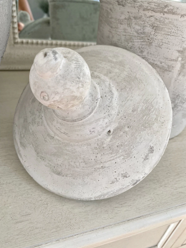 Large Antique White Cannister