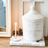 Large Antique White Cannister