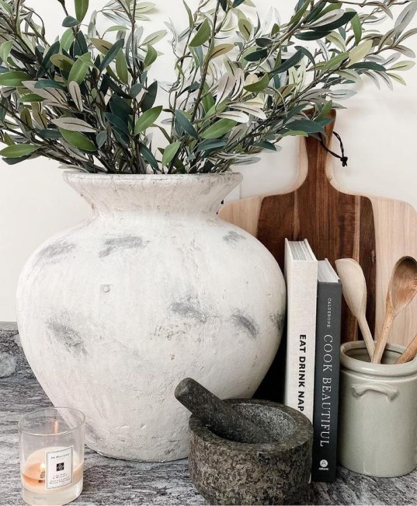 Darcy Antique White Vase