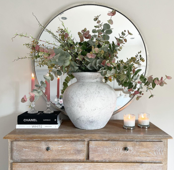 Downton Large Antique White Vase