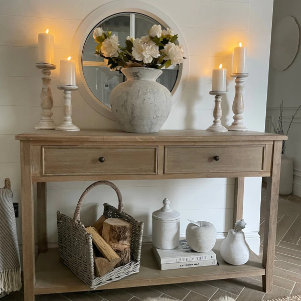 Downton Large Antique White Vase