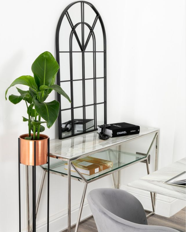 Black Arched Rome Mirror