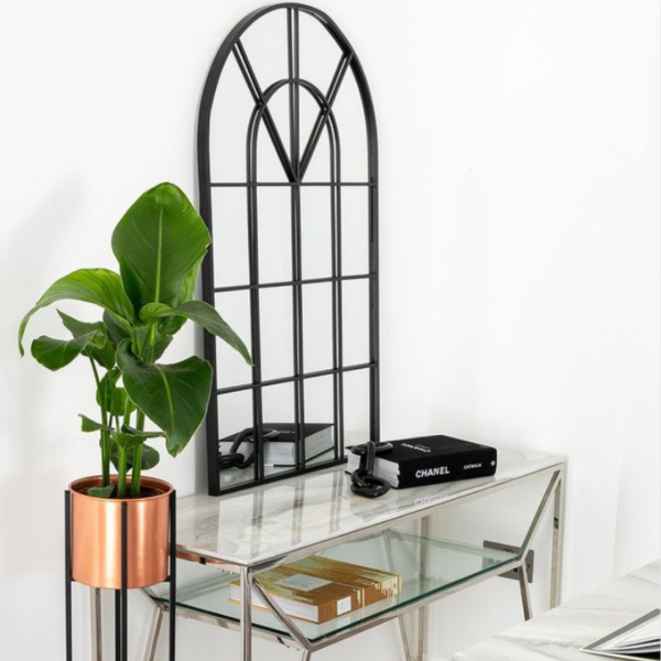 Black Arched Rome Mirror