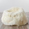 XXL Luxurious Natural White Sheepskin Beanbag