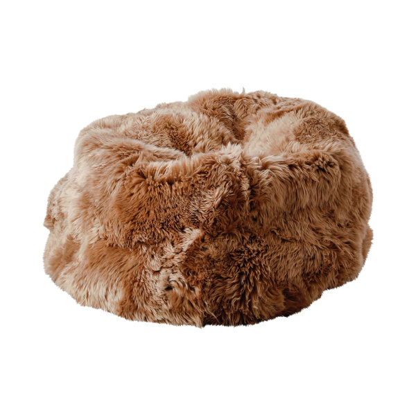 XXL Luxurious Light Brown Sheepskin Beanbag