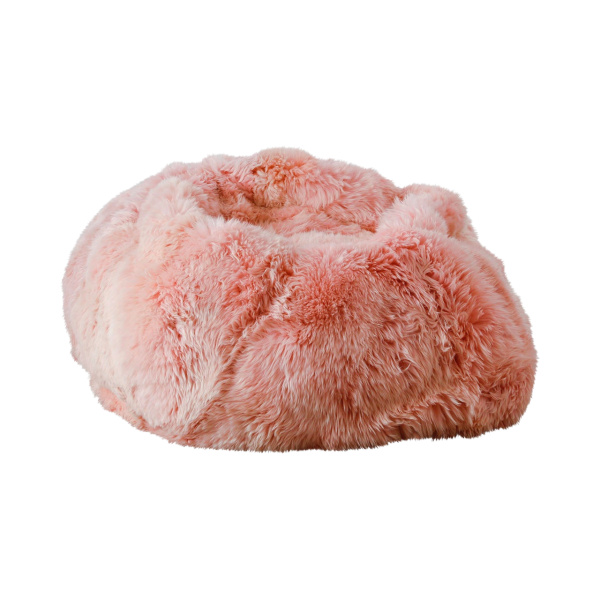 XXL Luxurious Blush Pink Sheepskin Beanbag