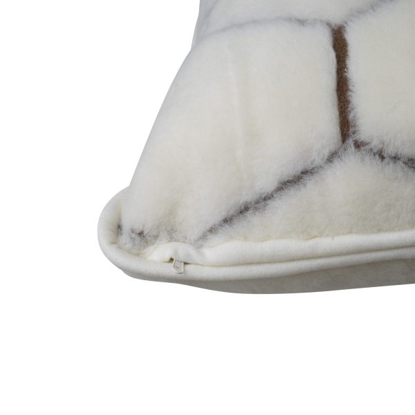 Cashmere Wool Square Pillow – Natural Hex