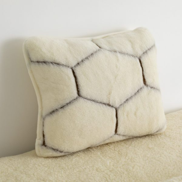 Cashmere Wool Cushion – Natural Hex