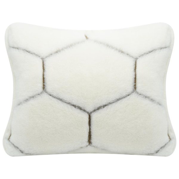 Cashmere Wool Cushion – Natural Hex