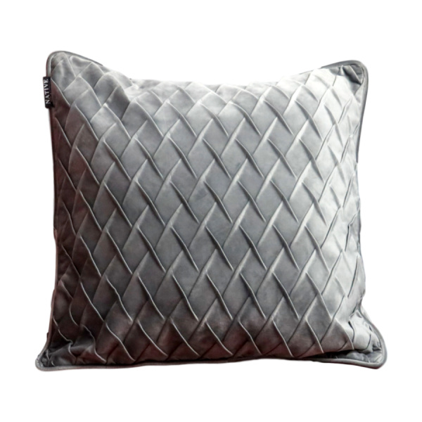 CUS-DIAMOND-GREY-1_900x Diamond Pattern Grey Velvet Cushion – Feather Filled