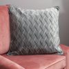 CUS-DIAMOND-GREY_900x Diamond Pattern Grey Velvet Cushion – Feather Filled