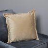 CUS-VELVET-BEIGE Beige Velvet Cushion – Feather Filled
