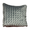 Woven Grey Velvet Cushion Cover