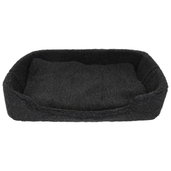 Merino Wool Pet Bed – Black, Large