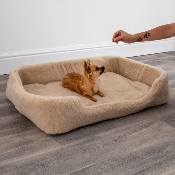 Merino Wool Pet Bed – Cappuccino, Large