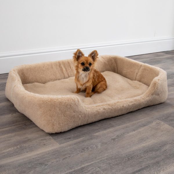 Merino Wool Pet Bed – Cappuccino, Large