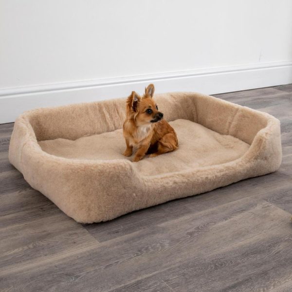 Merino Wool Pet Bed – Cappuccino, Large