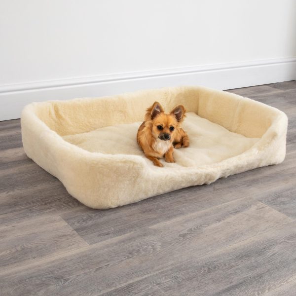 Merino Wool Pet Bed – Natural (White), Large