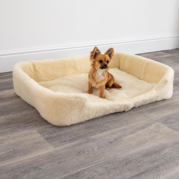 Merino Wool Pet Bed – Natural (White), Large