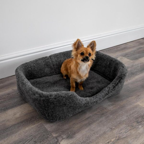 Merino Wool Pet Bed – Grey, Small