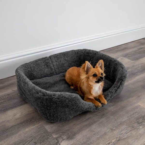 Merino Wool Pet Bed – Grey, Small
