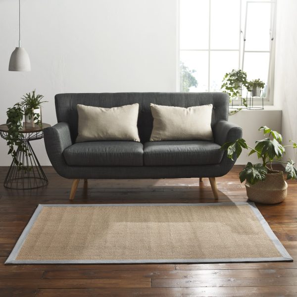 Chelsea Jute Rug With Cotton Grey Border