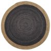 J-ROUND-LGREY_900x Milano Soft Jute Rug With Light Grey Centre