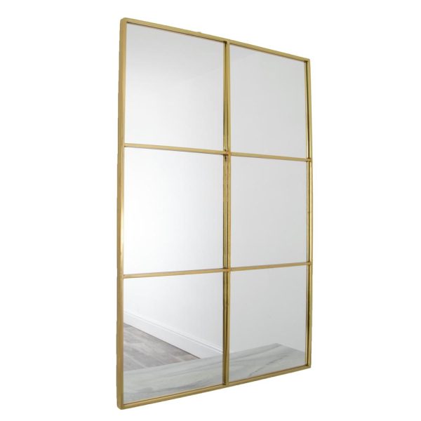 Manhattan Window Gold Mirror (120 x 80cm)