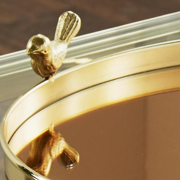 Bird Mirror Tray