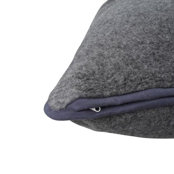 Merino Wool Large Square Pillow – Grey